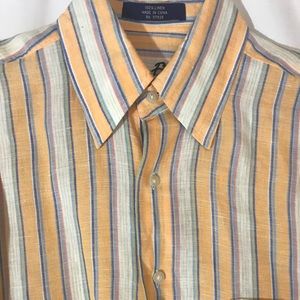 Alan Flusser Shirts - Men’s 💯% Linen Alan Flusser Shirt Alan Flusser Shirts - Men’s 💯% Linen Alan Flusser Shirt